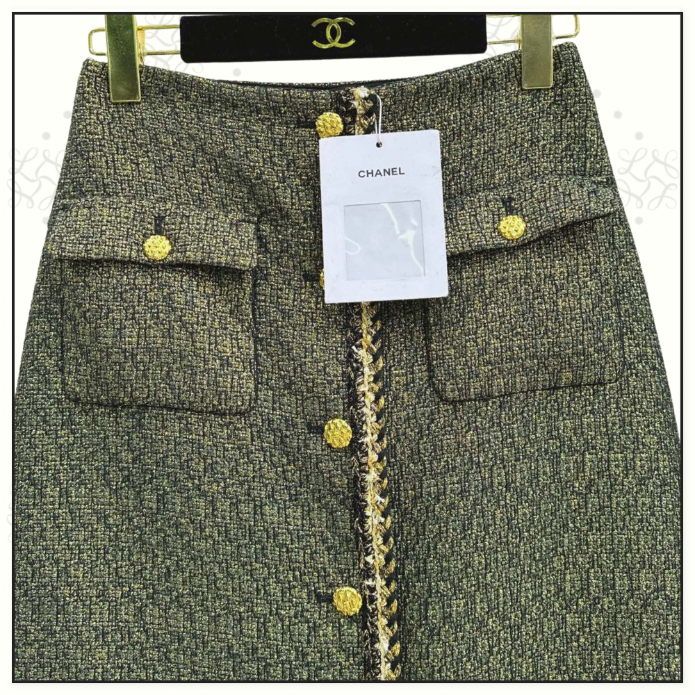 WOOL BLEND TWEED JACKET & SKIRT