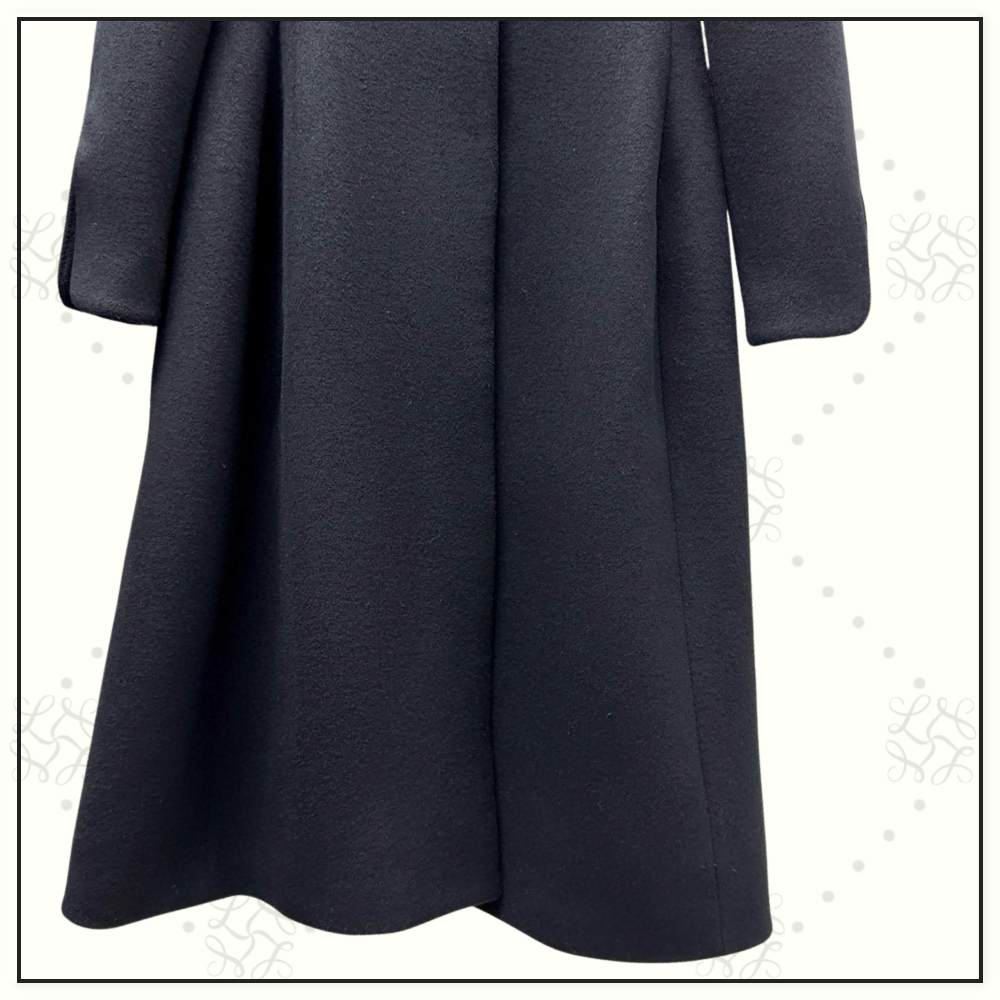 EMBROIDERED COLLAR WOOL DRESS