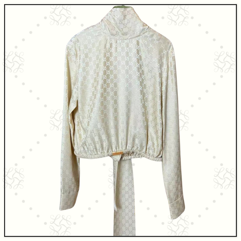 JACQUARD SILK BLOUSE