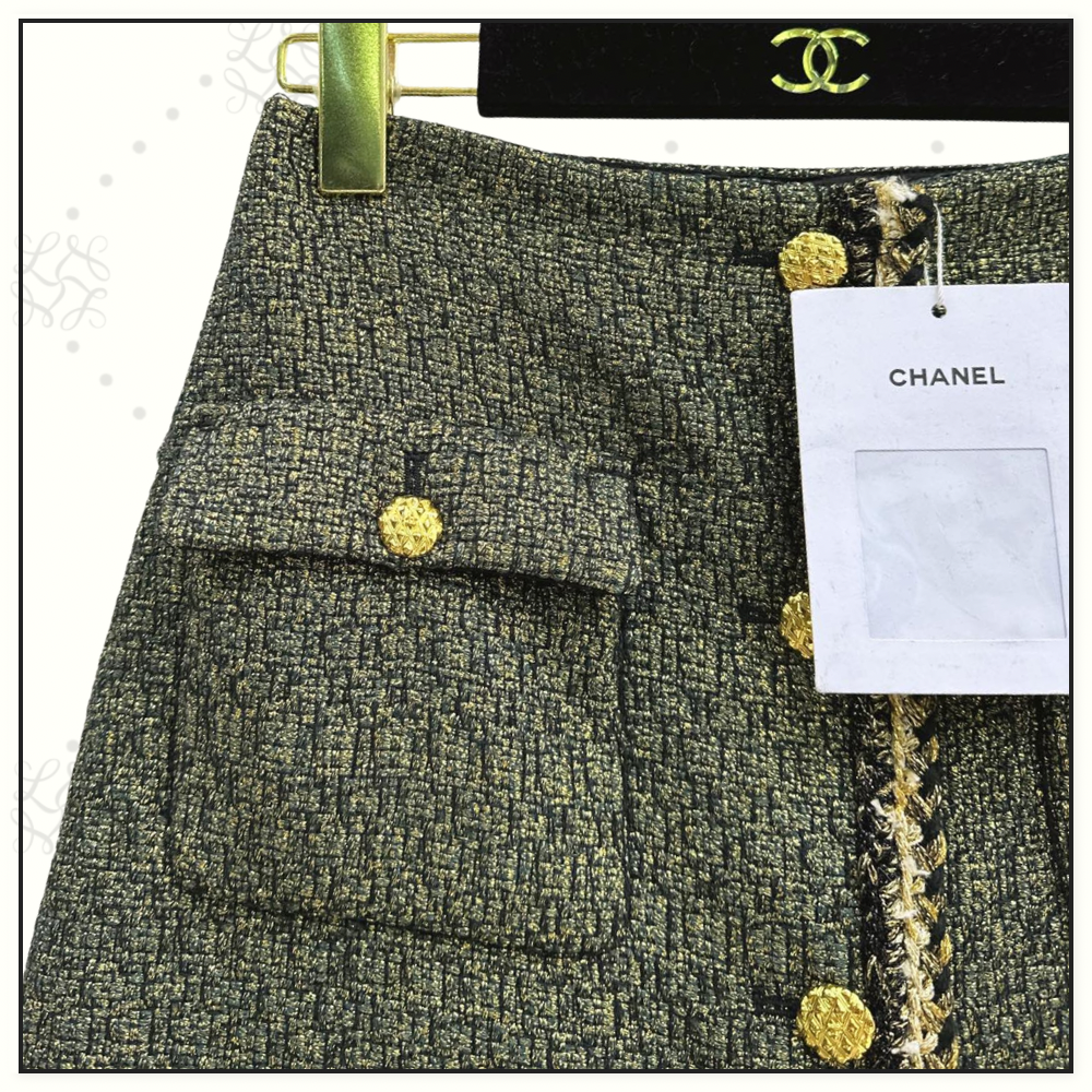 WOOL BLEND TWEED JACKET & SKIRT