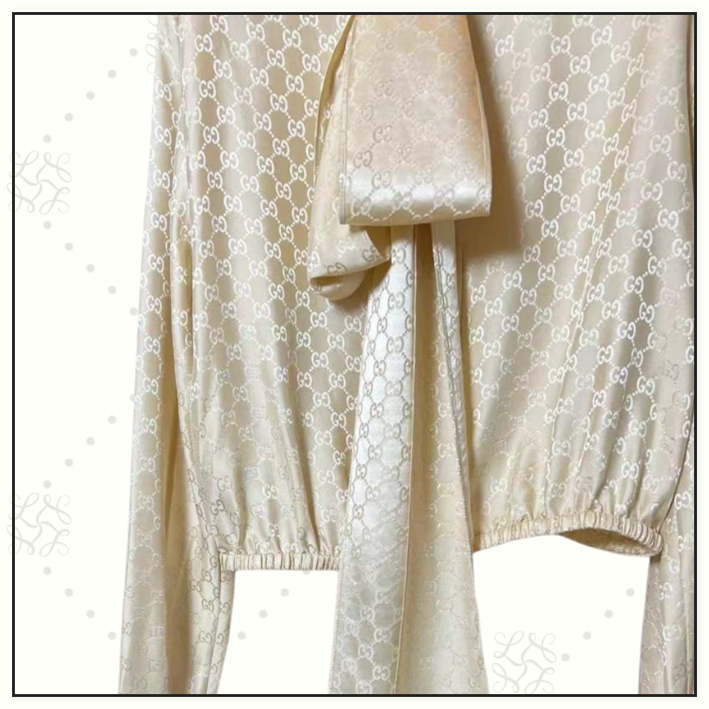 JACQUARD SILK BLOUSE