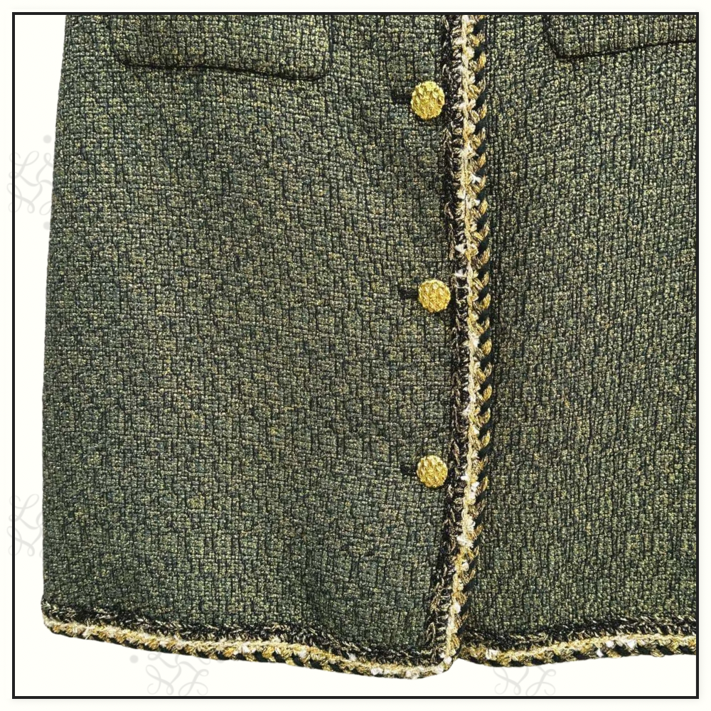 WOOL BLEND TWEED JACKET & SKIRT