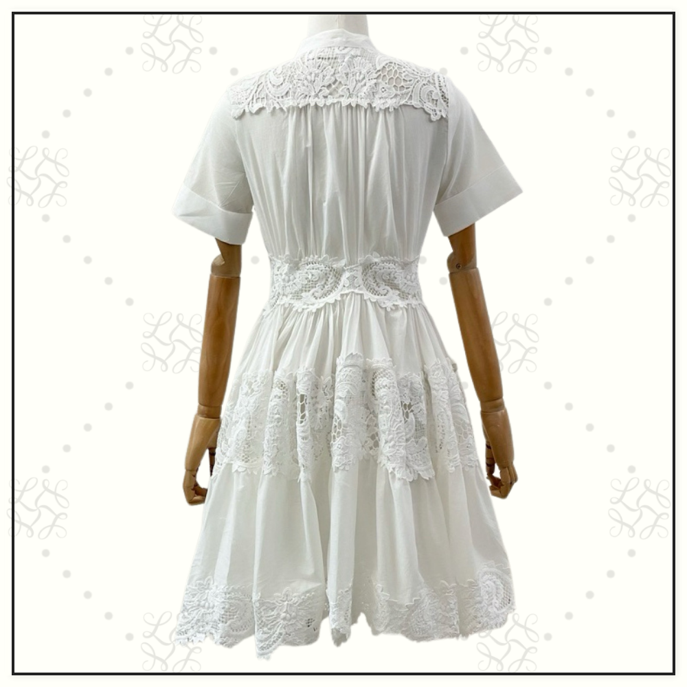 POP LACE TRIMMED MINI DRESS