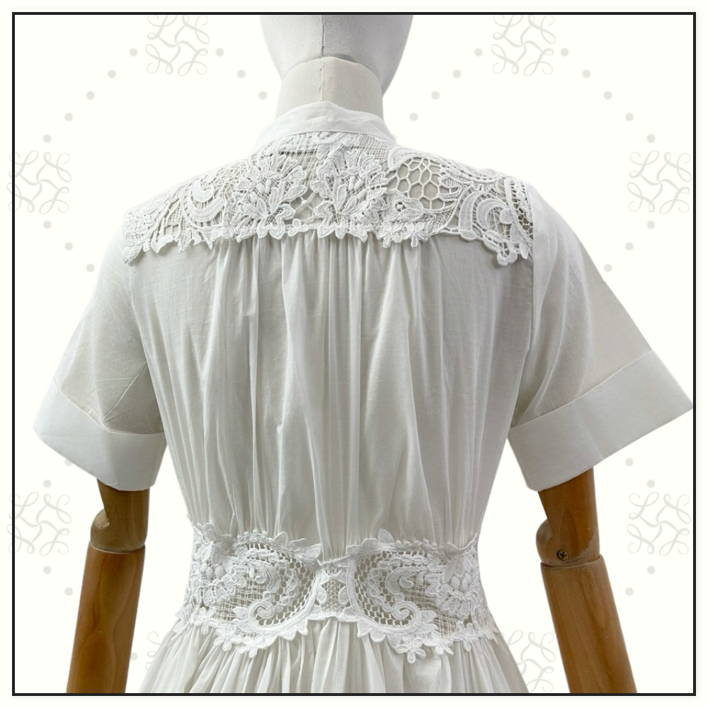 POP LACE TRIMMED MINI DRESS