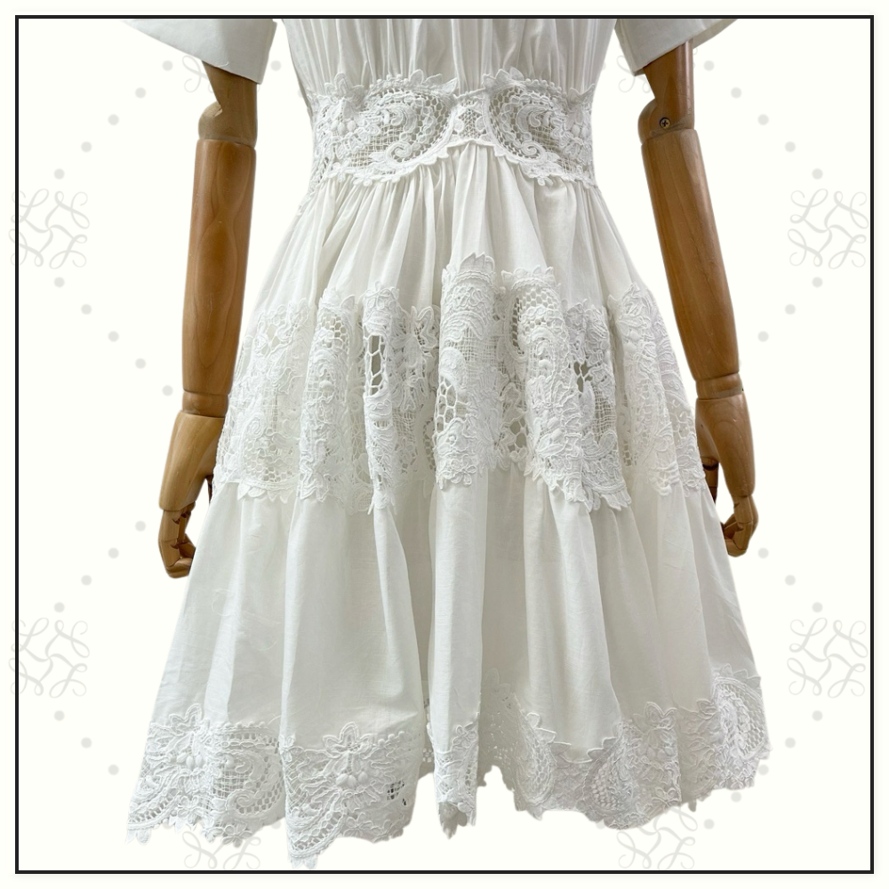 POP LACE TRIMMED MINI DRESS