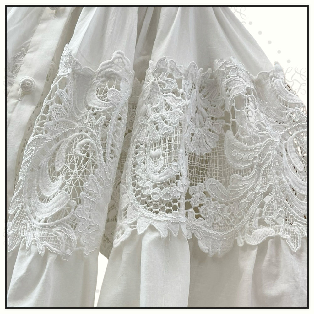 POP LACE TRIMMED MINI DRESS