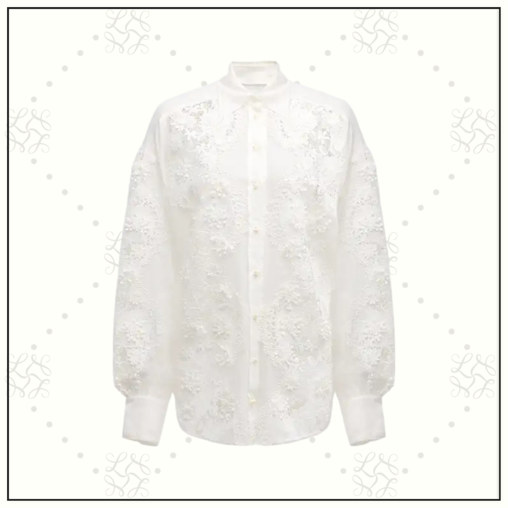 HOLIDAY LACE LINEN SHIRT