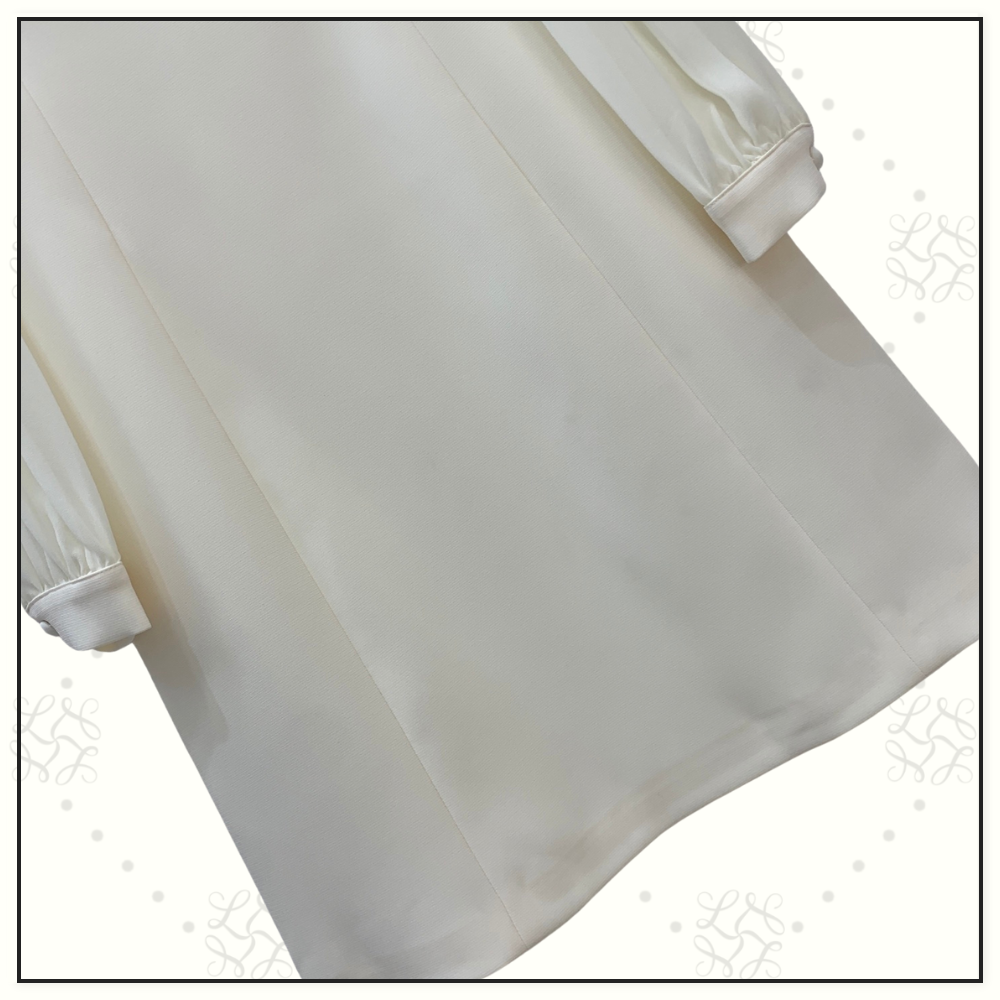 BOW KNOT SEQUINED APPLIQUÉ PATCH DRESS