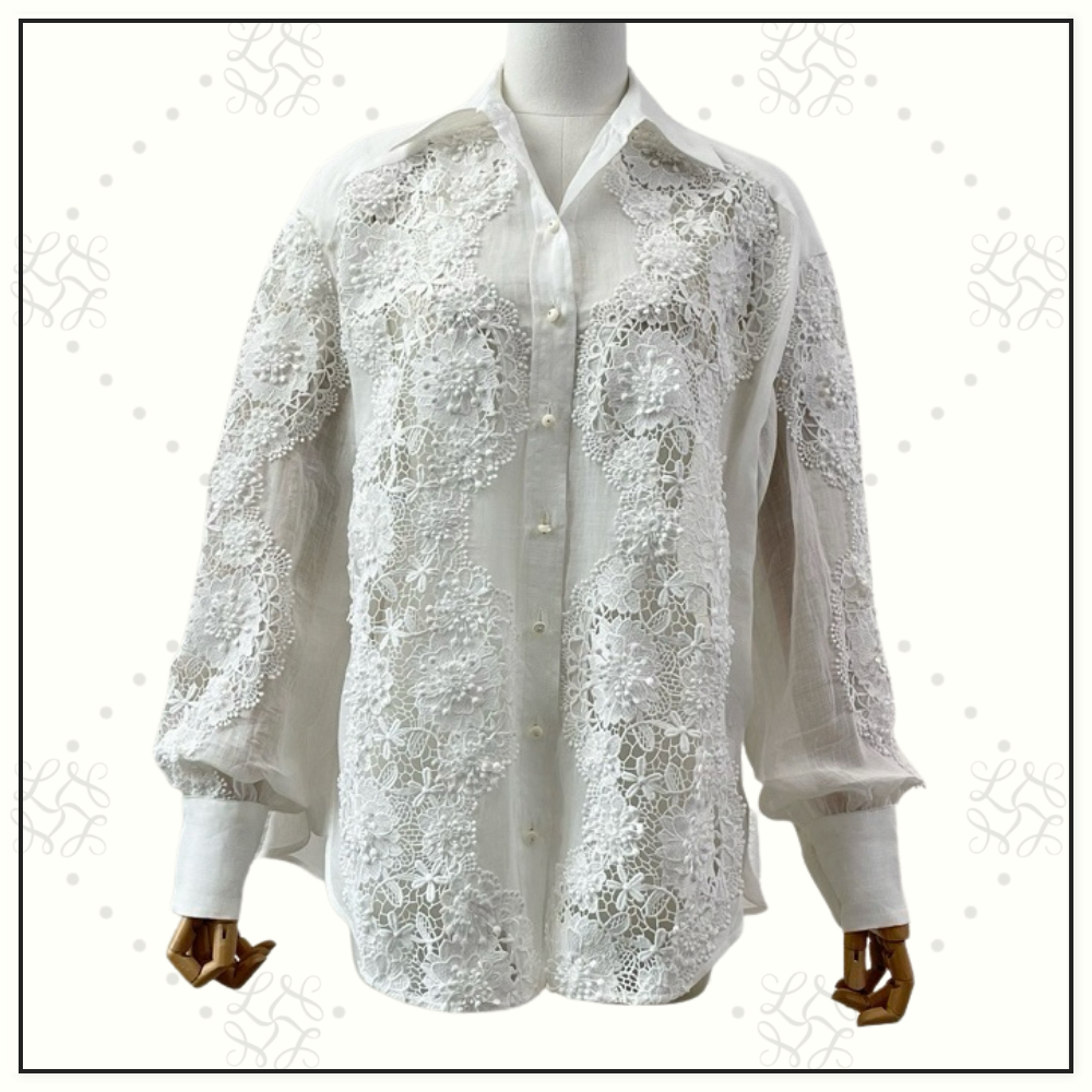 HOLIDAY LACE LINEN SHIRT