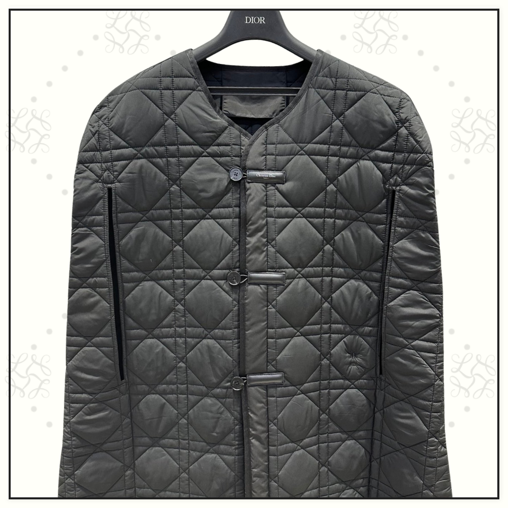 MACROCANNAGE BLACK TECHNICAL TAFFETA CAPE