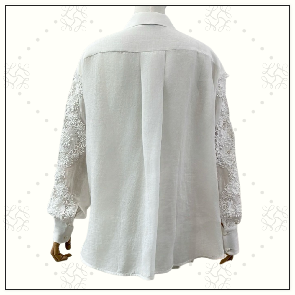 HOLIDAY LACE LINEN SHIRT