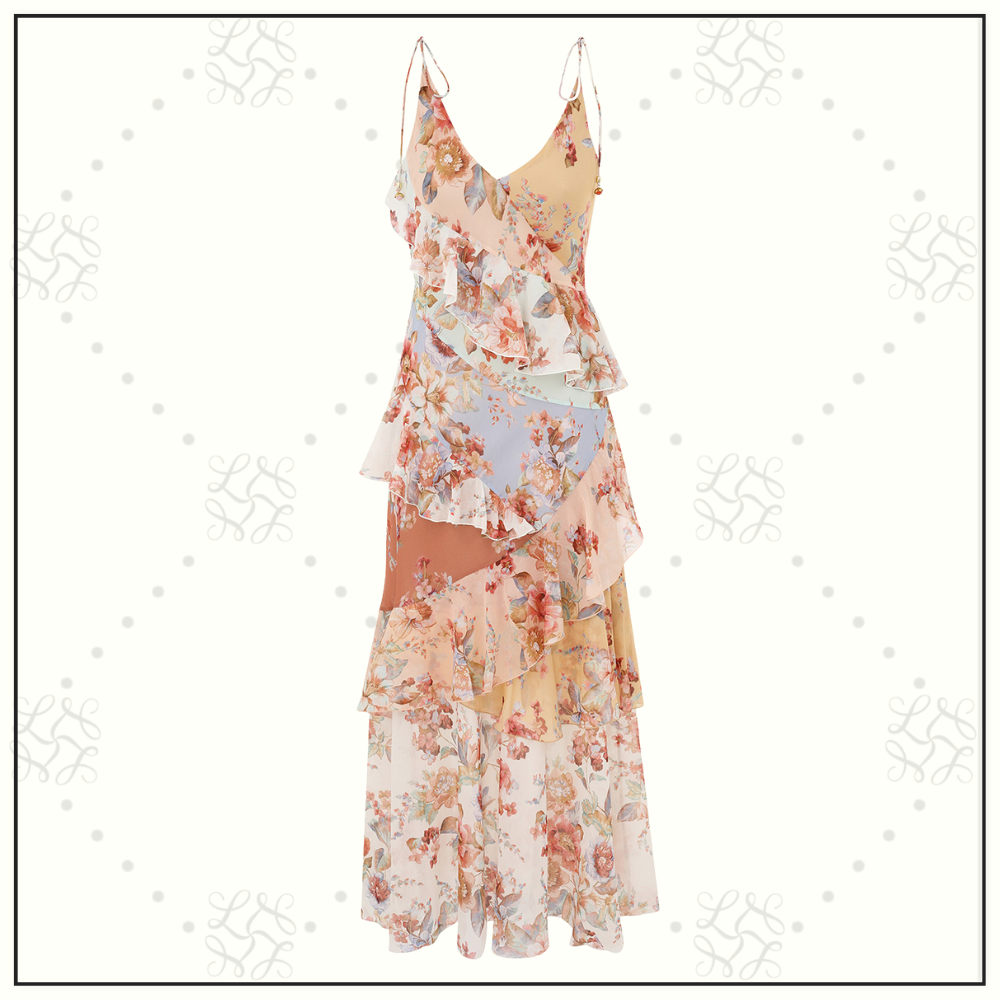 AWAKEN FRILLED SLIP DRESS