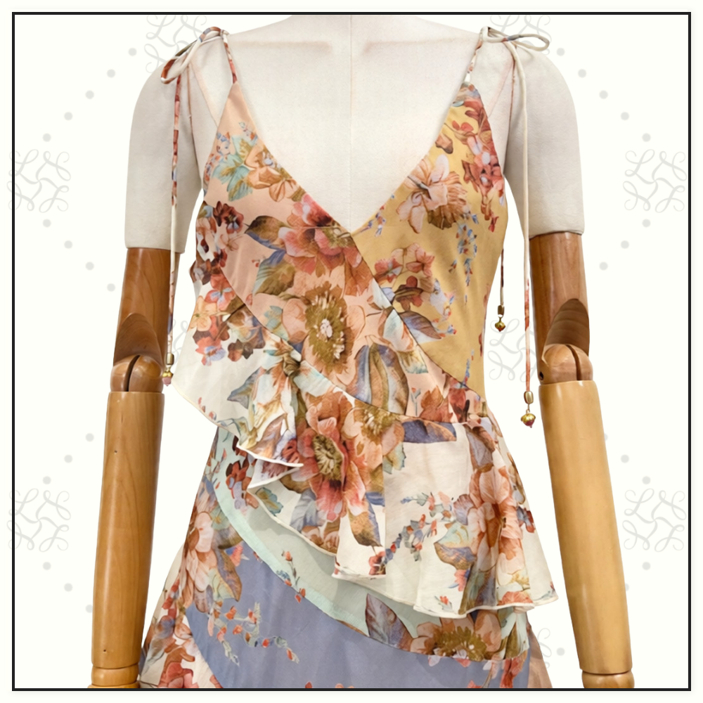 AWAKEN FRILLED SLIP DRESS