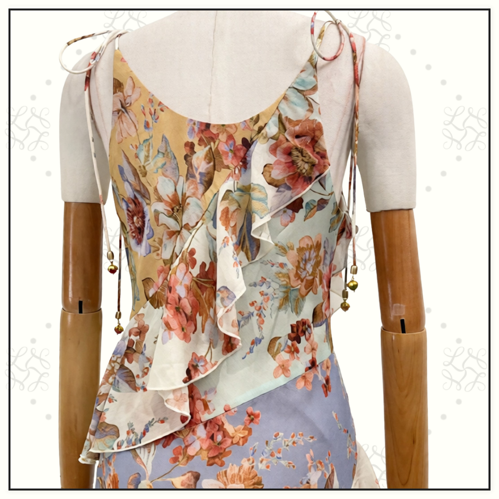 AWAKEN FRILLED SLIP DRESS