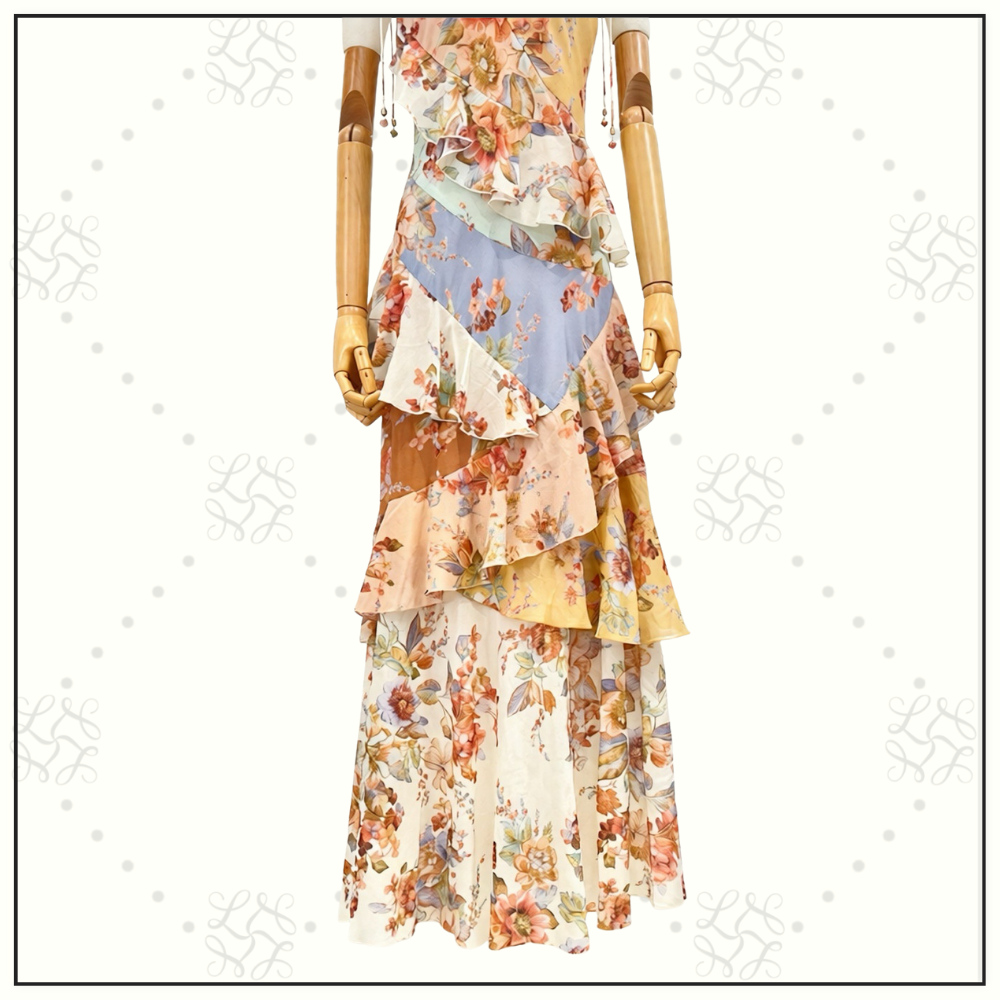 AWAKEN FRILLED SLIP DRESS