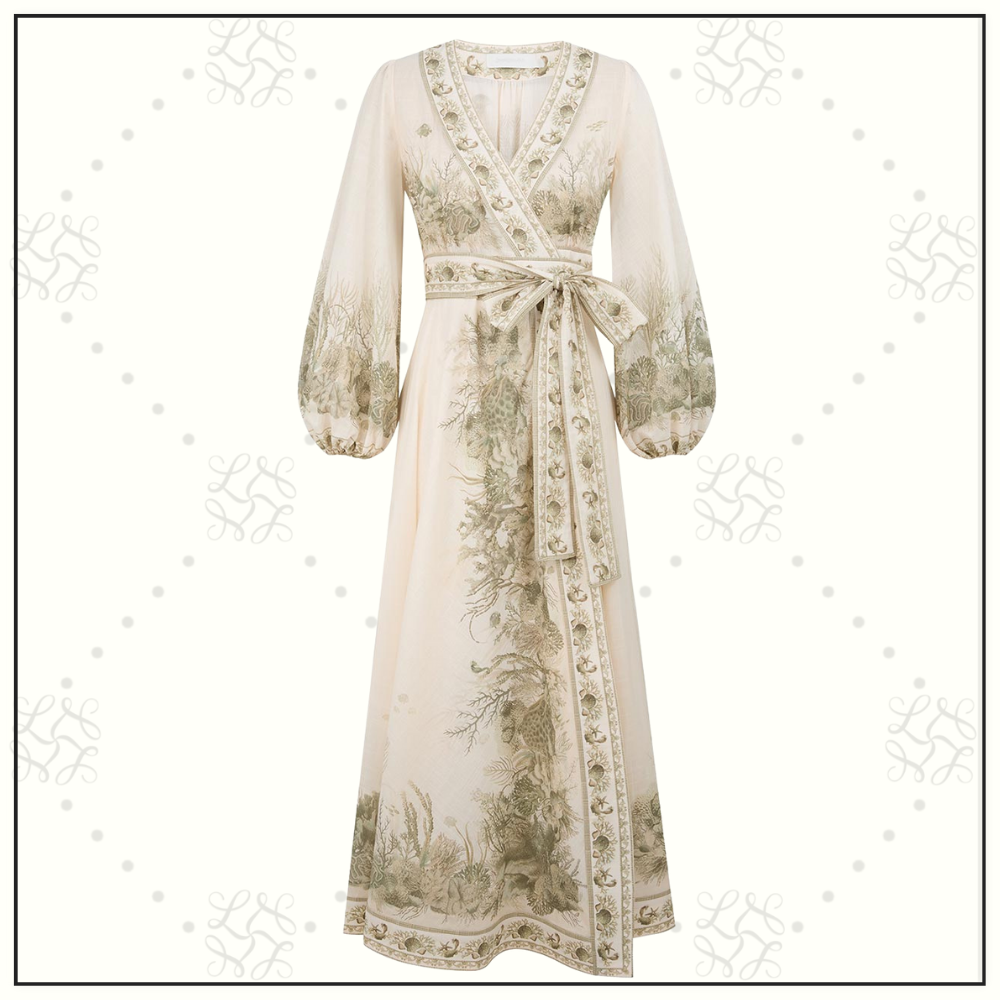 WANDERLUST WRAP MIDI DRESS