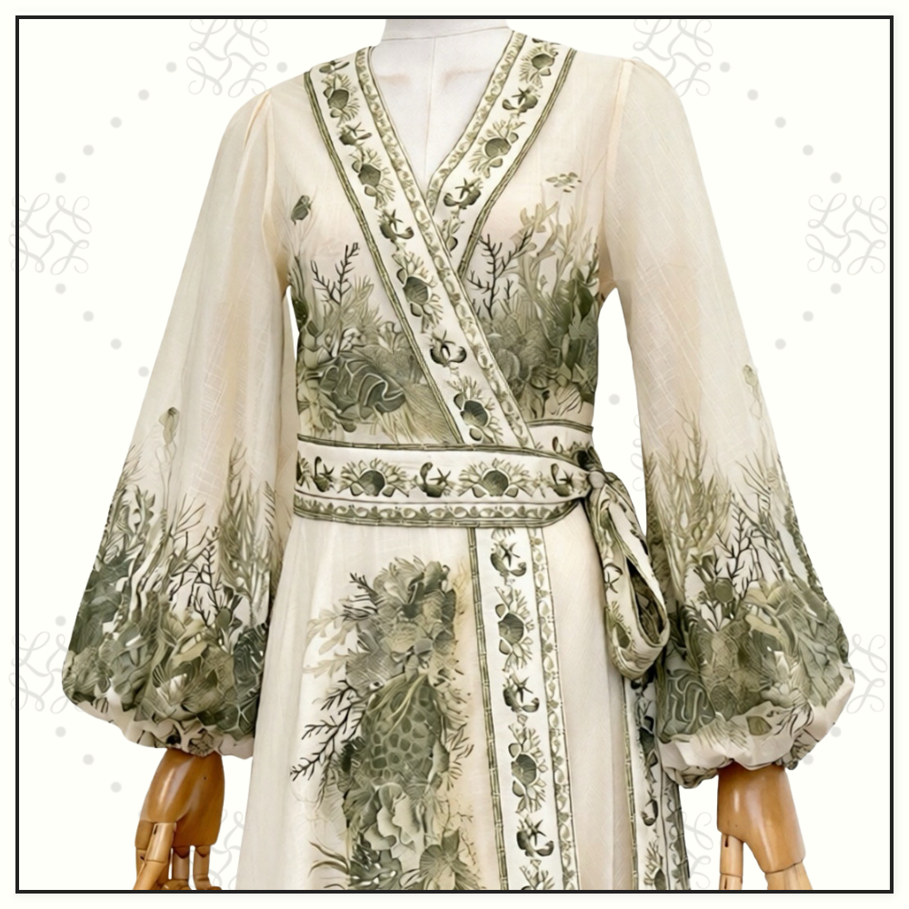 WANDERLUST WRAP MIDI DRESS