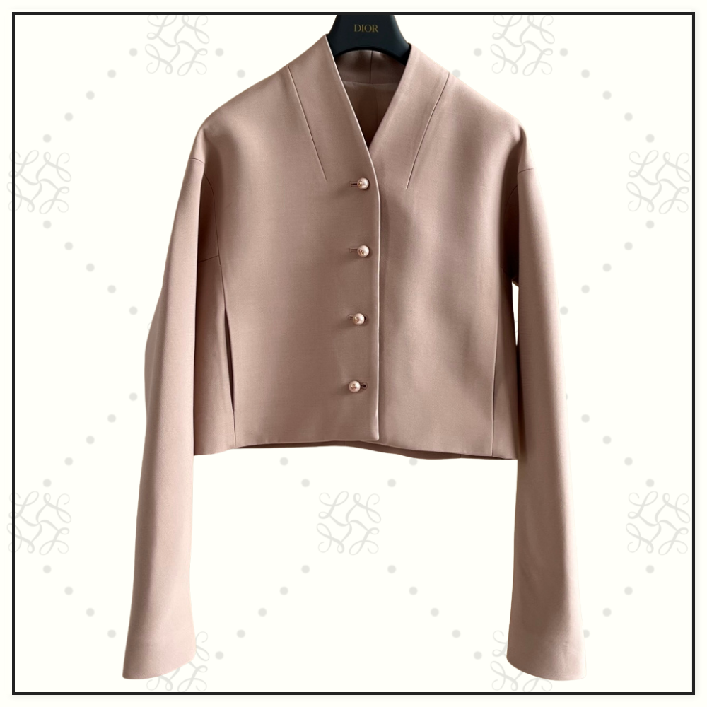 VIRGIN WOOL & COTTON FITTED JACKET & MINI SKIRT