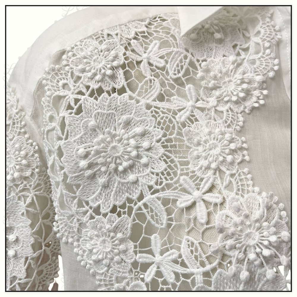 HOLIDAY LACE LINEN SHIRT