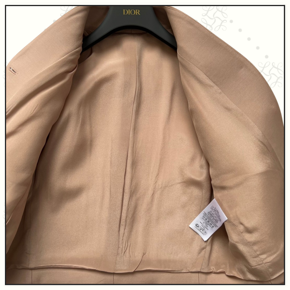 VIRGIN WOOL & COTTON FITTED JACKET & MINI SKIRT