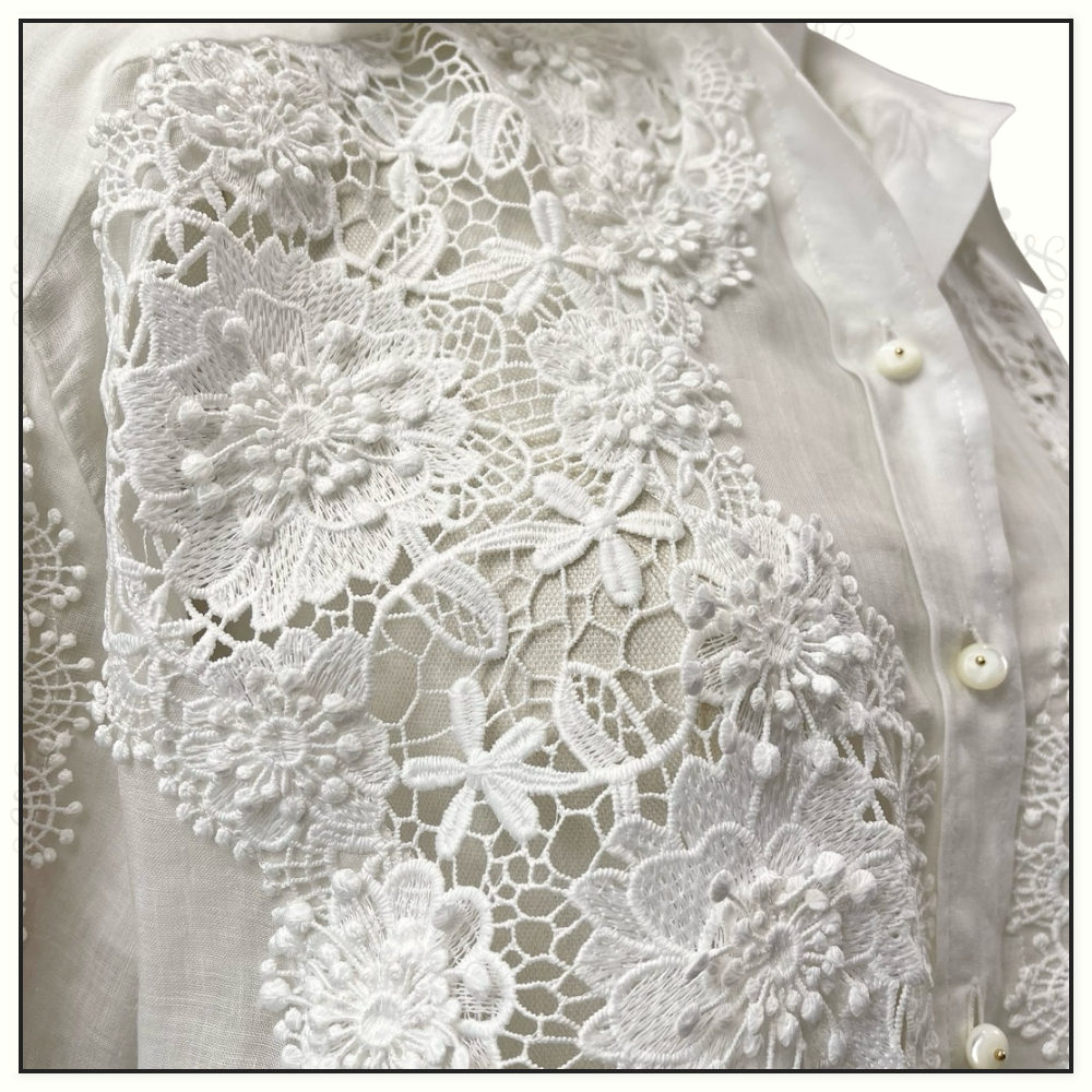 HOLIDAY LACE LINEN SHIRT