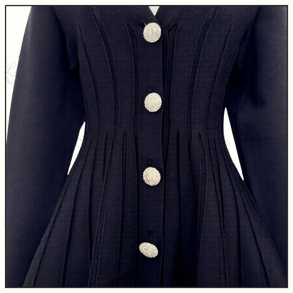 RIBBED KNIT PEPLUM CARDIGAN