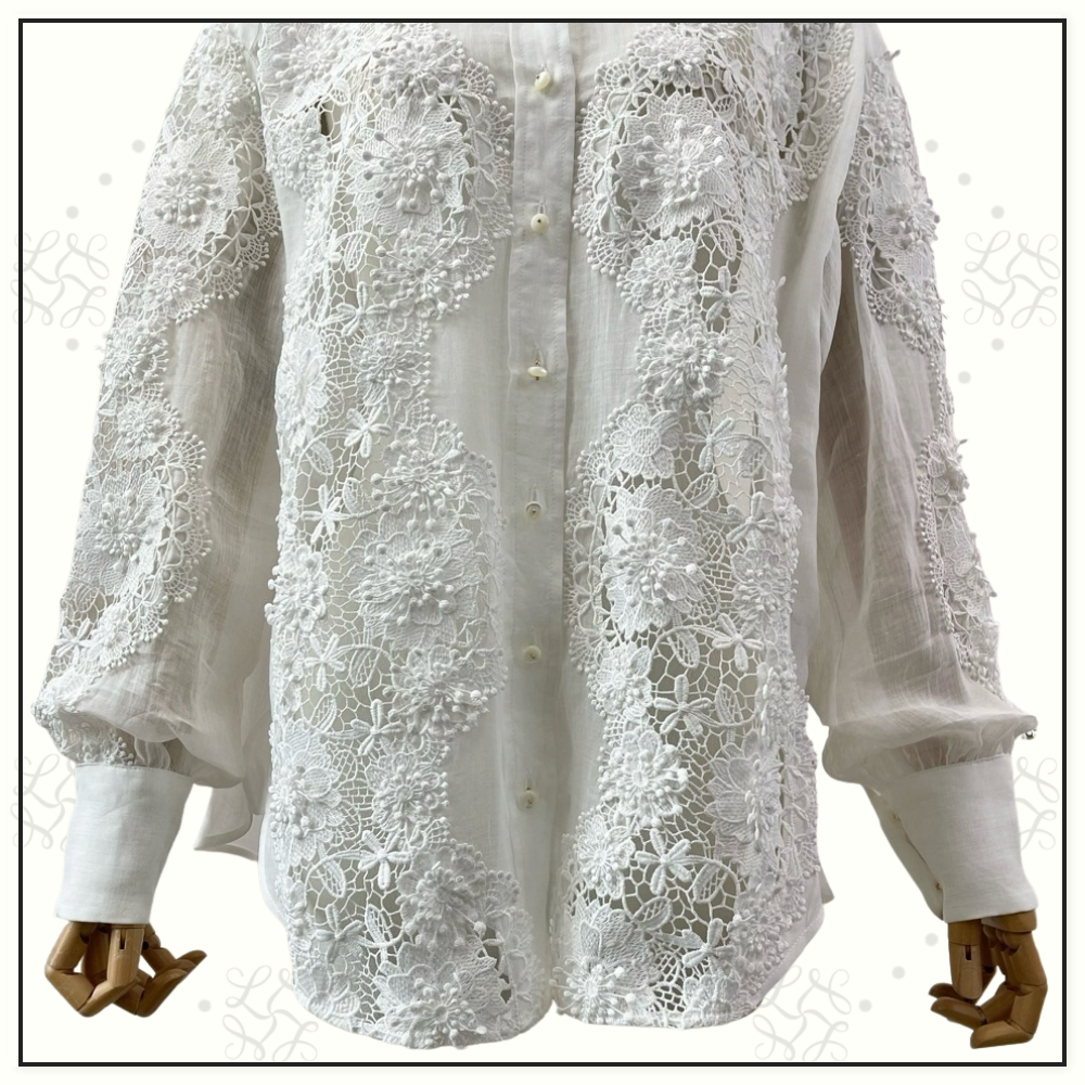 HOLIDAY LACE LINEN SHIRT