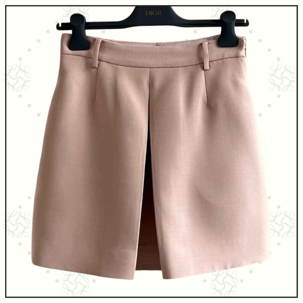 VIRGIN WOOL & COTTON FITTED JACKET & MINI SKIRT