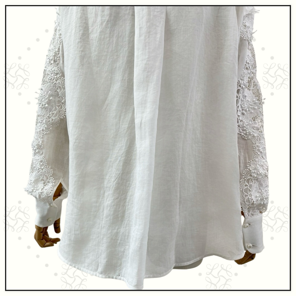 HOLIDAY LACE LINEN SHIRT