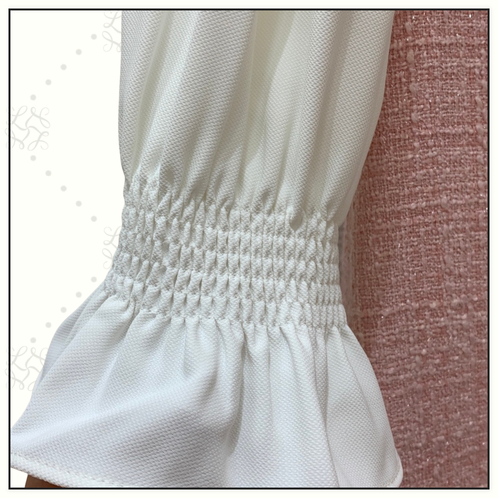 TWEED DRESS WITH BLOUSON SLEEVE