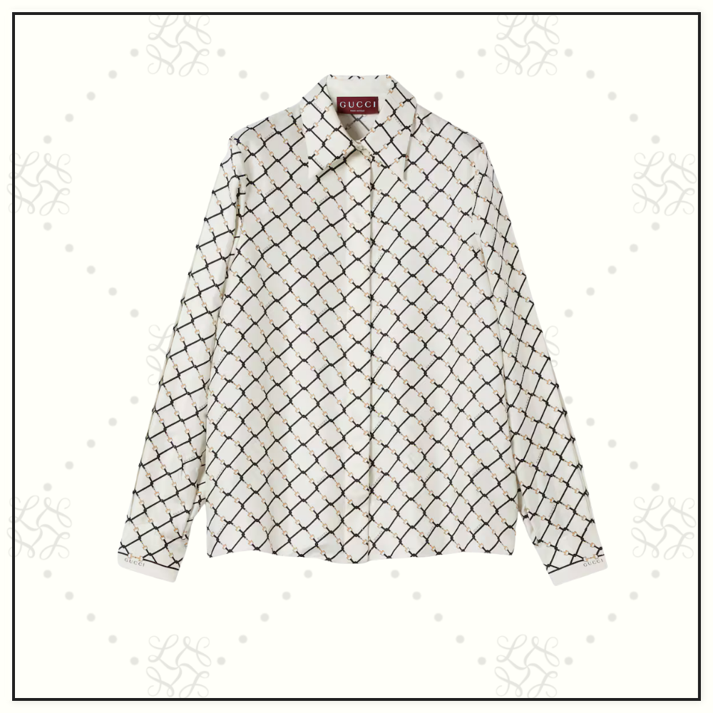PRINTED SILK TWILL SHIRT