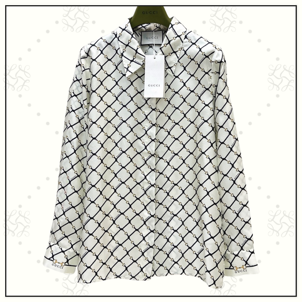 PRINTED SILK TWILL SHIRT