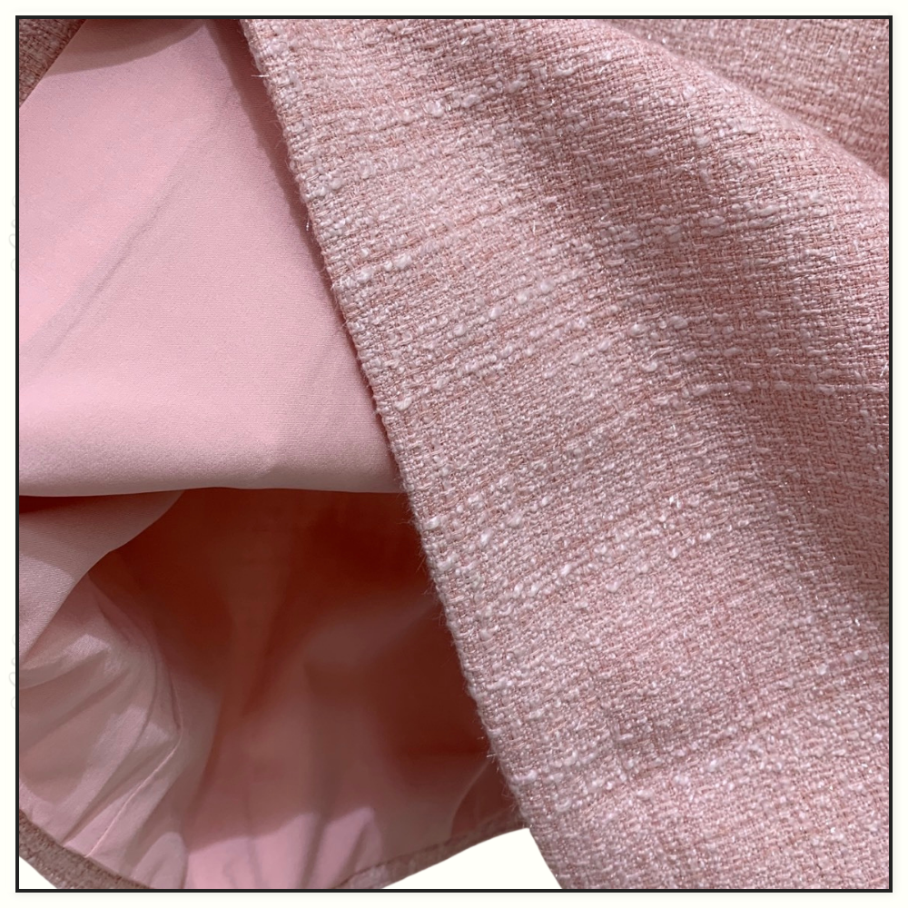 TWEED DRESS WITH BLOUSON SLEEVE