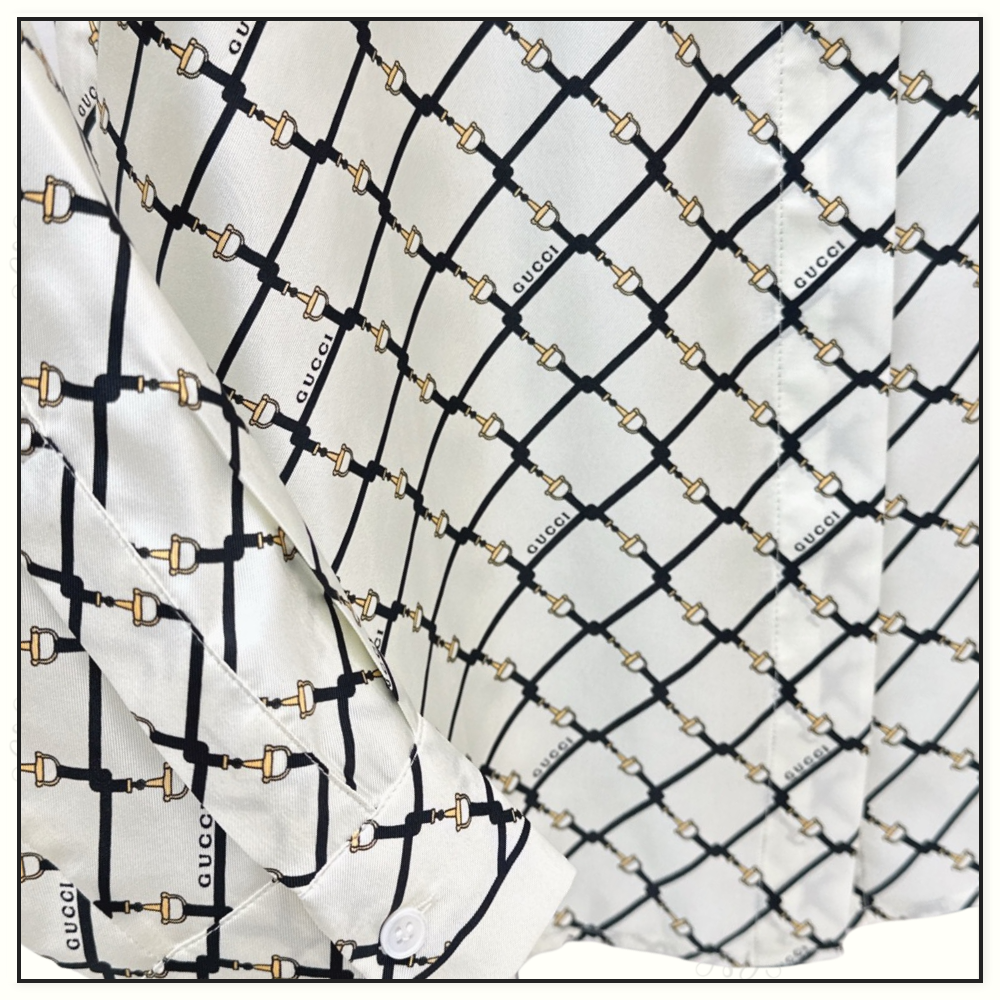 PRINTED SILK TWILL SHIRT