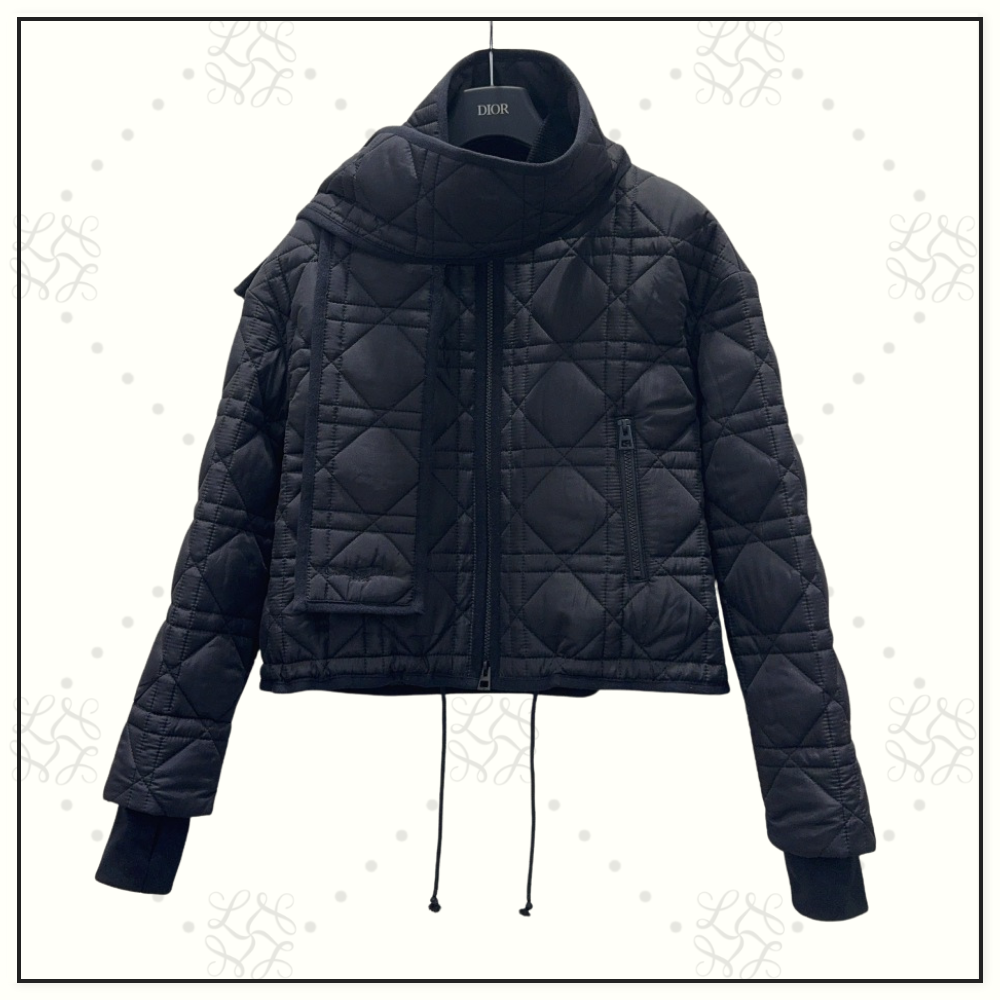 MACROCANNAGE JACKET WITH SCARF COLLAR