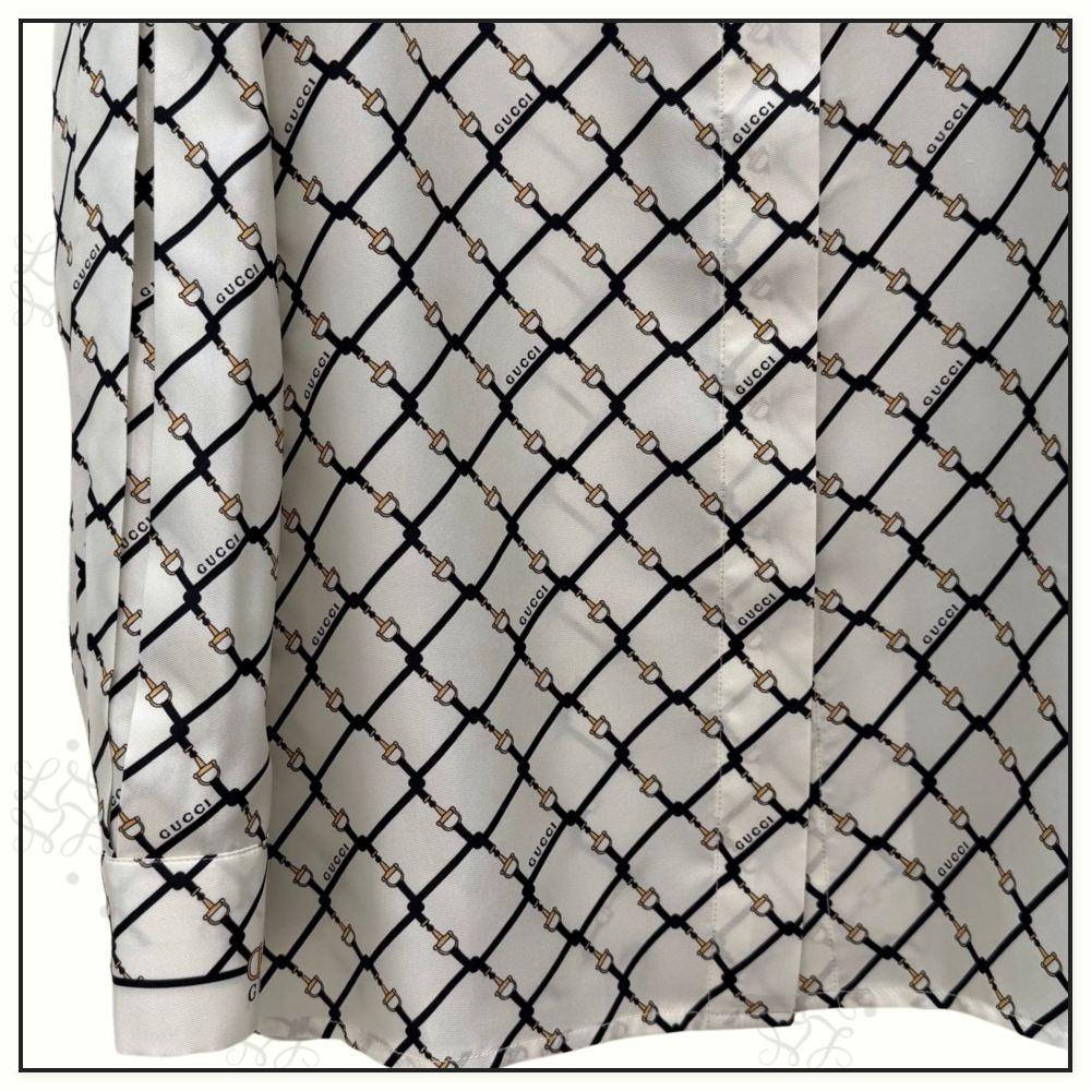 PRINTED SILK TWILL SHIRT