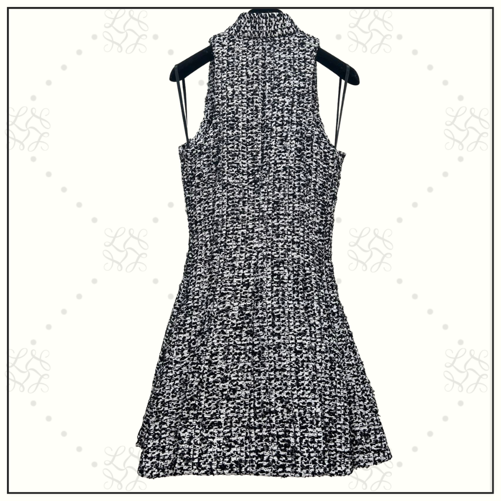 ZIP FRONT FLARED MINI DRESS