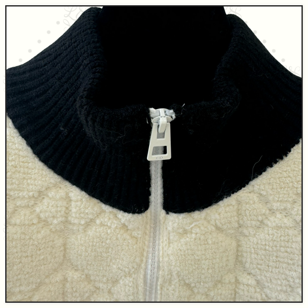 MACROCANNAGE ZIPPED CARDIGAN