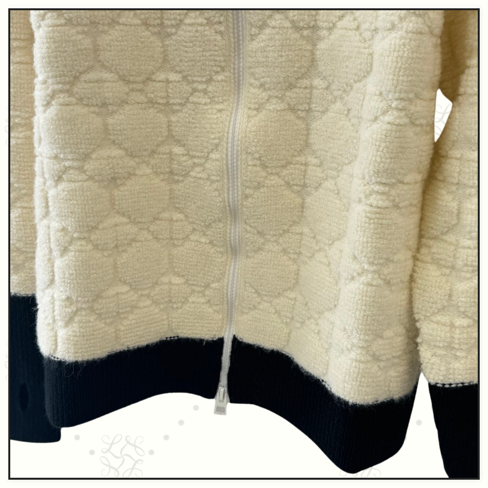 MACROCANNAGE ZIPPED CARDIGAN