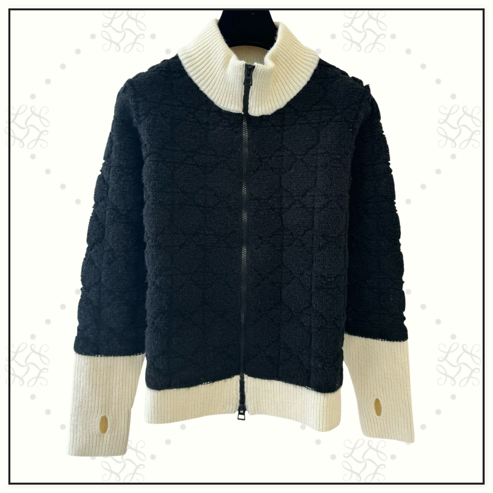 MACROCANNAGE ZIPPED CARDIGAN