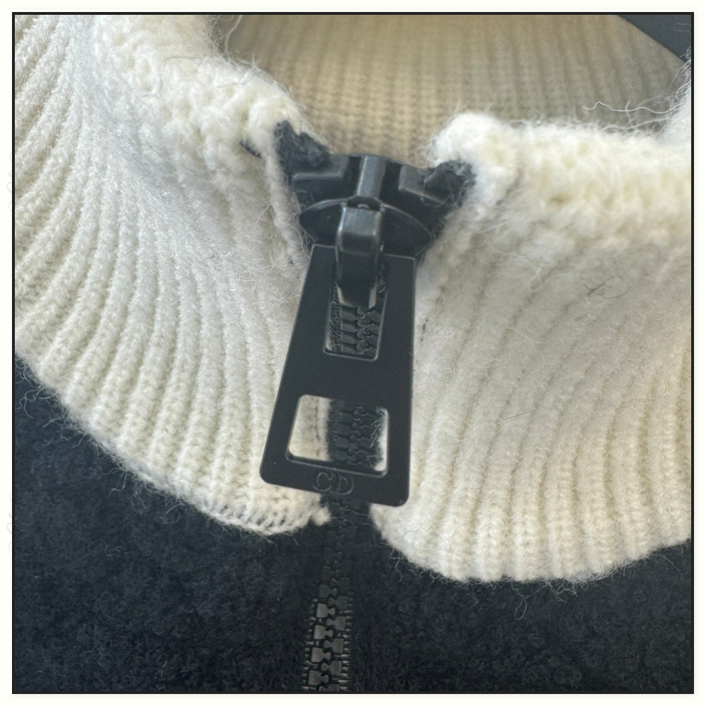 MACROCANNAGE ZIPPED CARDIGAN