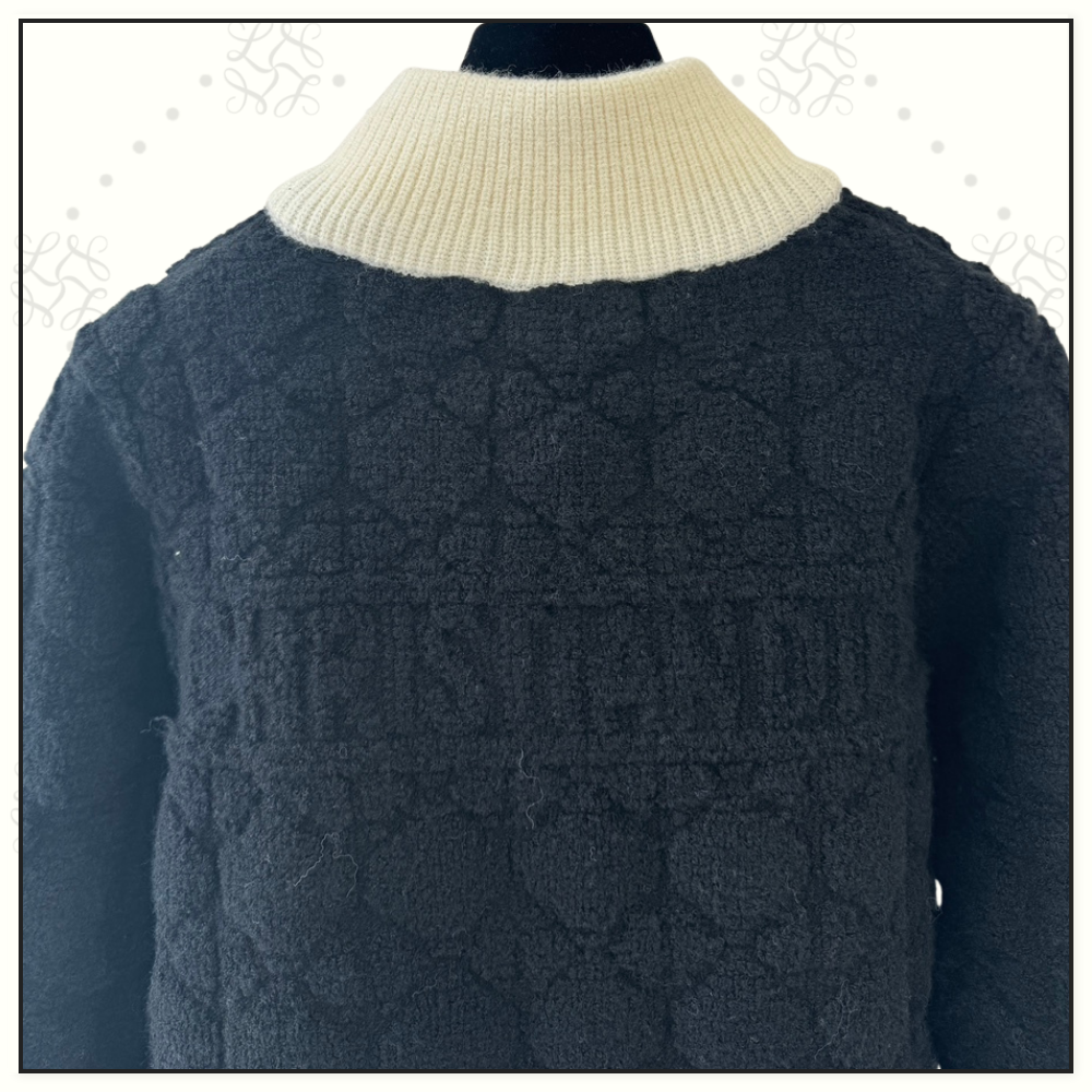 MACROCANNAGE ZIPPED CARDIGAN