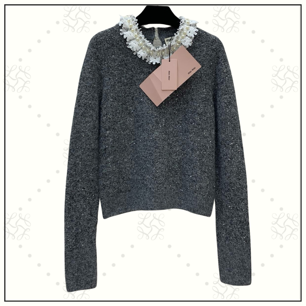 CRYSTAL EMBELLISHED SWEATER