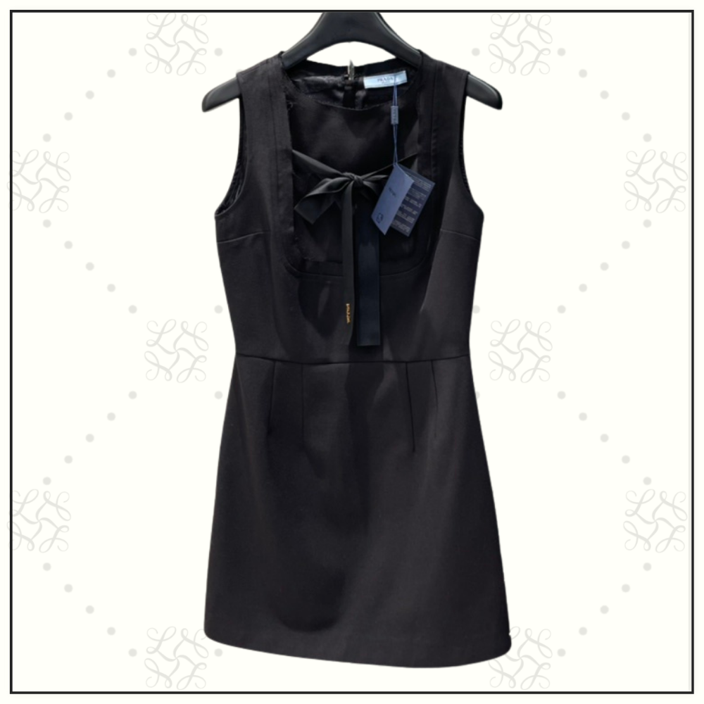 WOOL BOW MINI DRESS