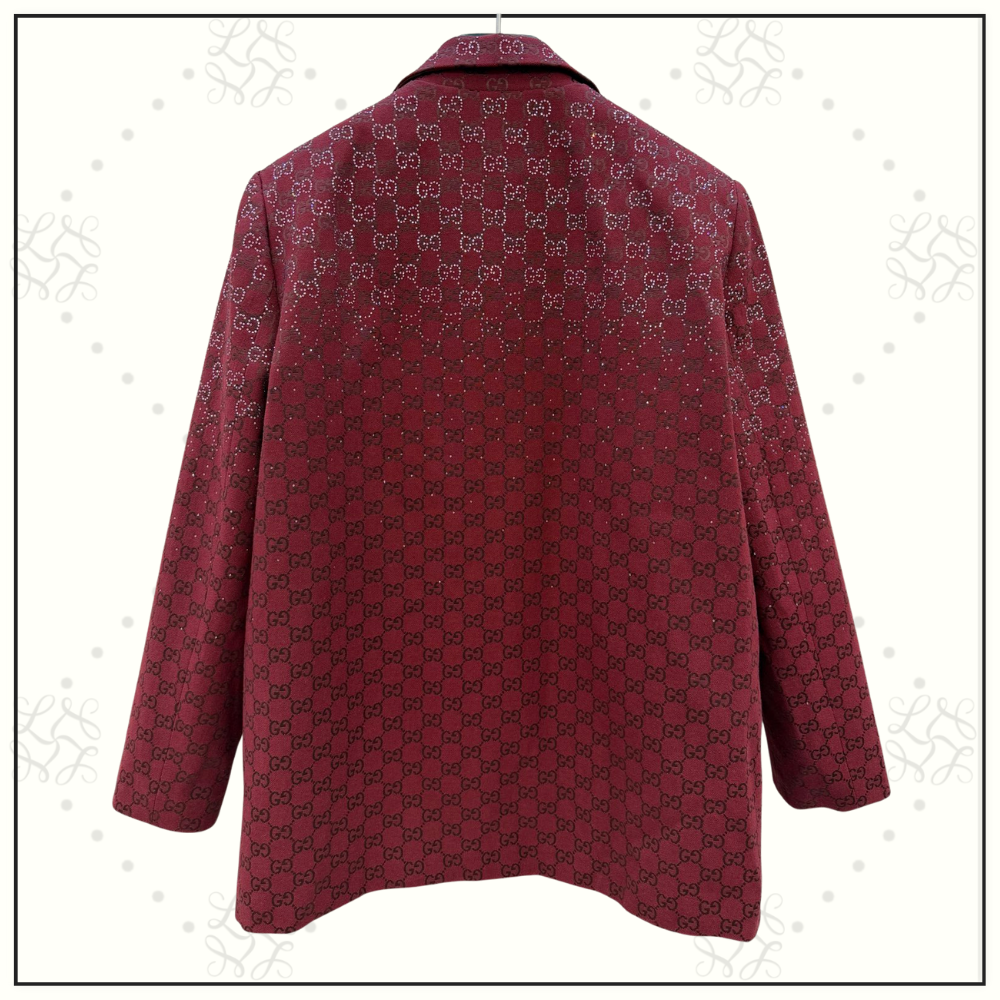 CANVAS CRYSTAL EMBELLISHMENT BLAZER & MINI SKIRT