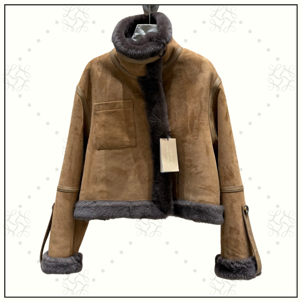 SUEDE SHEARLING JACKET