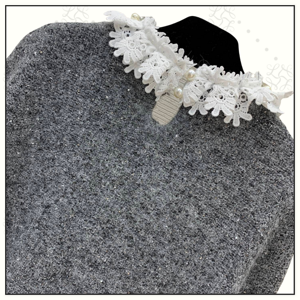 CRYSTAL EMBELLISHED SWEATER