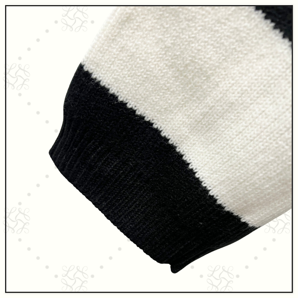 STRIPE WOOL BLENDED CARDIGAN