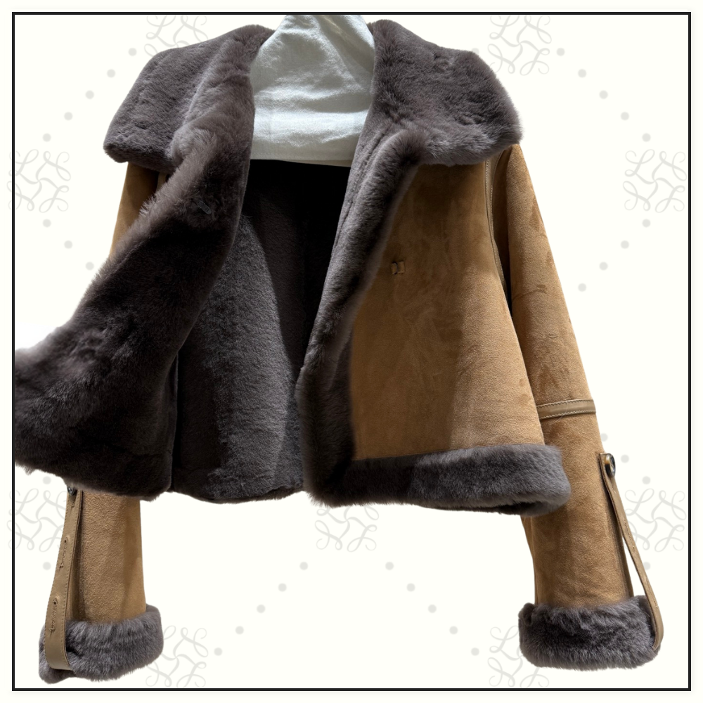 SUEDE SHEARLING JACKET