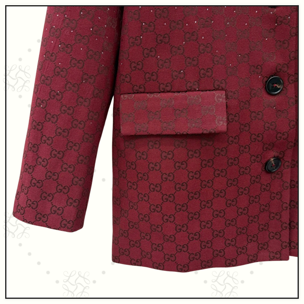 CANVAS CRYSTAL EMBELLISHMENT BLAZER & MINI SKIRT